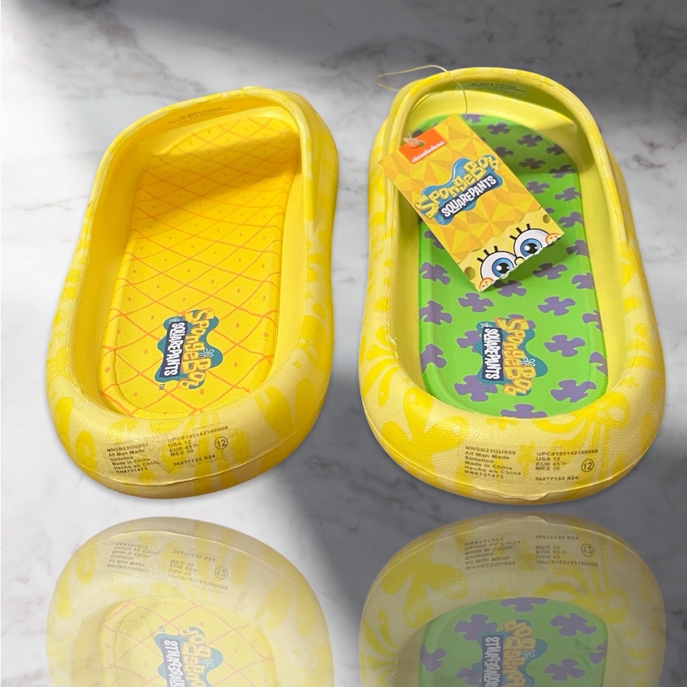 SpongeBob and Patrick Men's Comfort Slide Sandals Size 12 - Picture 4 of 5